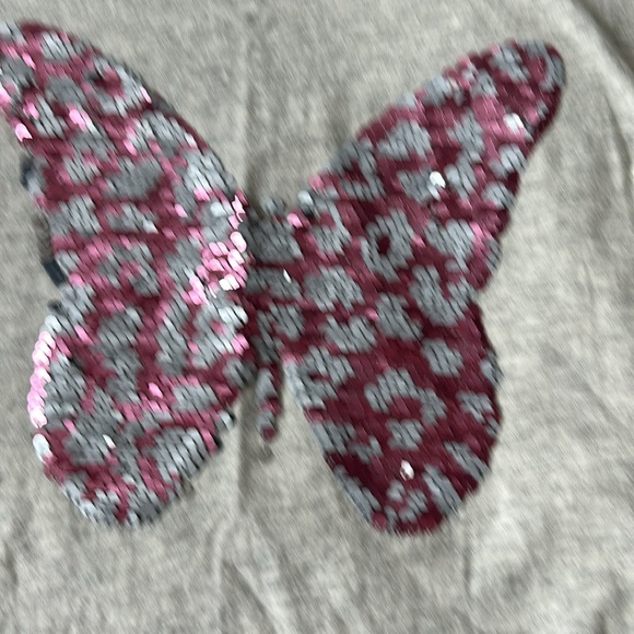 Gap butterfly sequin shirt top size large 10 - Picture 2 of 2